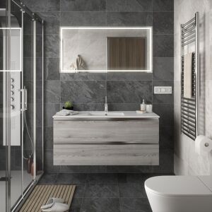 Salgar Meuble De Salle De Bain Spirit 1200 2 Tiroirs Métalliques Pin Bahía 1194 X 540 X 450 Mm - Salgar 23892