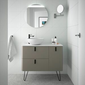 SALGAR Meuble De Salle De Bain Uniiq 900 Droite Moka Mat - Salgar 24608