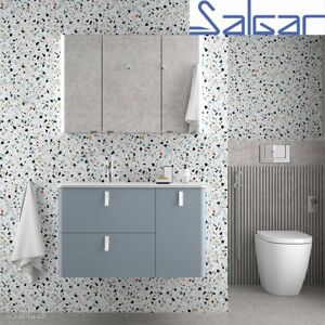 Salgar Meuble De Salle De Bain Uniiq 900 Blue Fog Droite 1 Porte Et 2 Tiroirs - Salgar 83115