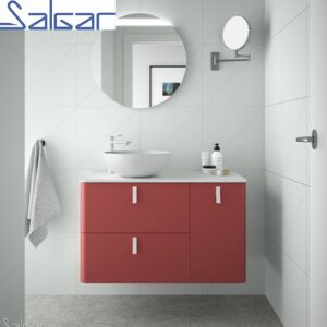 Salgar Meuble De Salle De Bain Uniiq 900 Droite Rojo - Salgar 24616