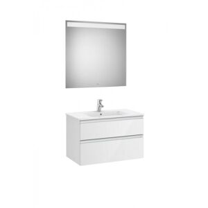 Meuble Salle De Bain 800 The Gap 2 Tiroirs Avec Miroir Eidos Éclairage Led - Roca A851511806