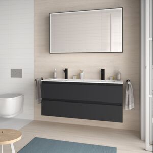 SALGAR Meuble De Salle De Bain Spirit 1200 2 Tiroirs Métalliques Anthracite Mat - Salgar 103469