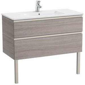 The Gap Unik 2 Tiroirs Lavabo Slim Centre 1000 Mm City Oak/poignees Nickel Mat - Roca A851852402