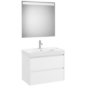 Ona Pack 2 Tiroirs 800mm Lavabo Centre Blanc Mat-Roca A851707509