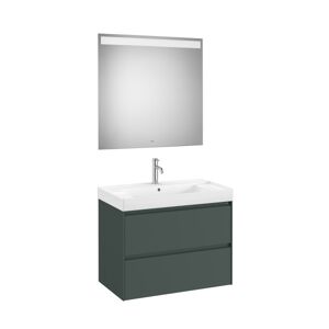 Ona Pack 2 Tiroirs 800mm Lavabo Centre Vert Mat-Roca A851707513