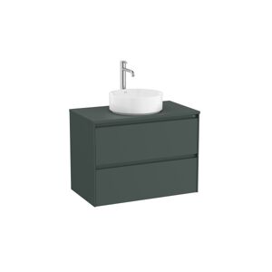 Ona Meuble 2 Tiroirs Pr Lavabo Centre + Plan 800mm Vert Mat-Roca A851728513