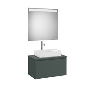 Ona Pack Meuble 1t+plan Pr Lav Centre+miroir 800 Vert Mat-Roca A851712513