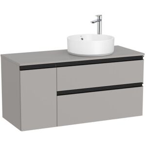 The Gap Pour Lavabo À Droite 1100 Mm Gris Moyen Mat/poignees Noires - Roca A851504547