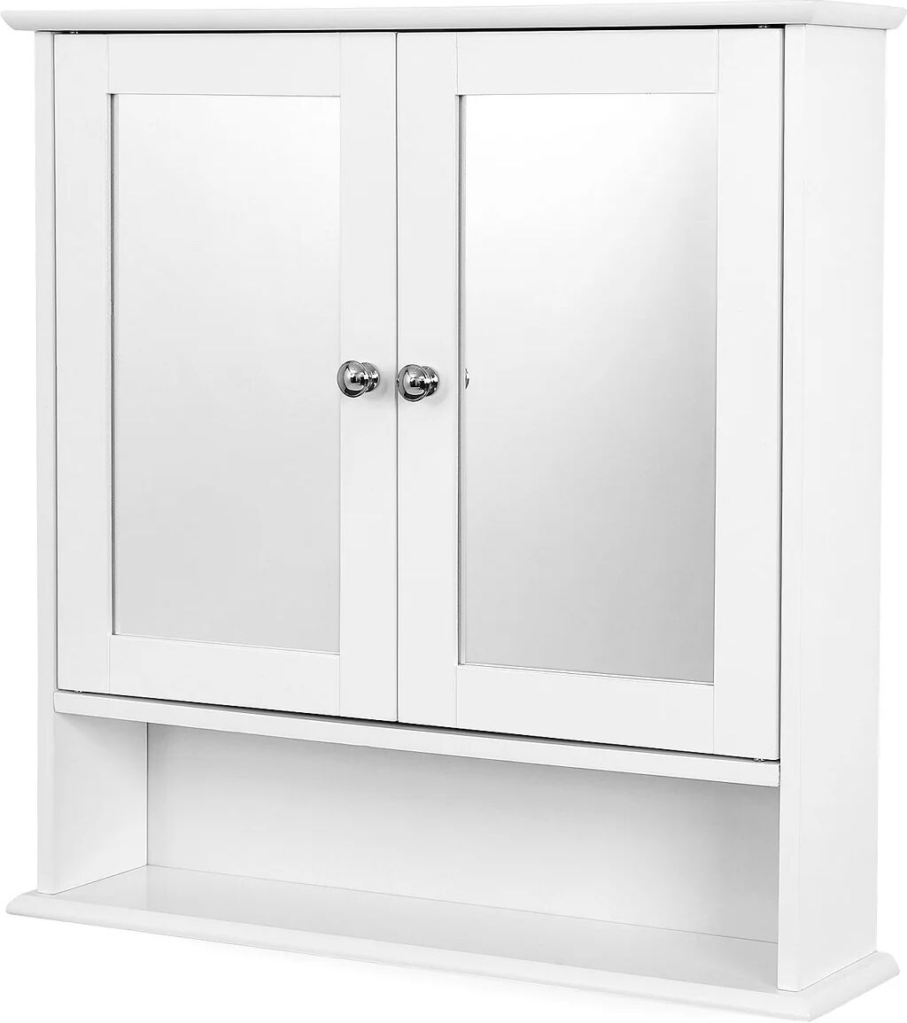 VASAGLE Armoire murale hauteur réglable, Blanc / 56 x 13 x 58 cm (L x l x H)