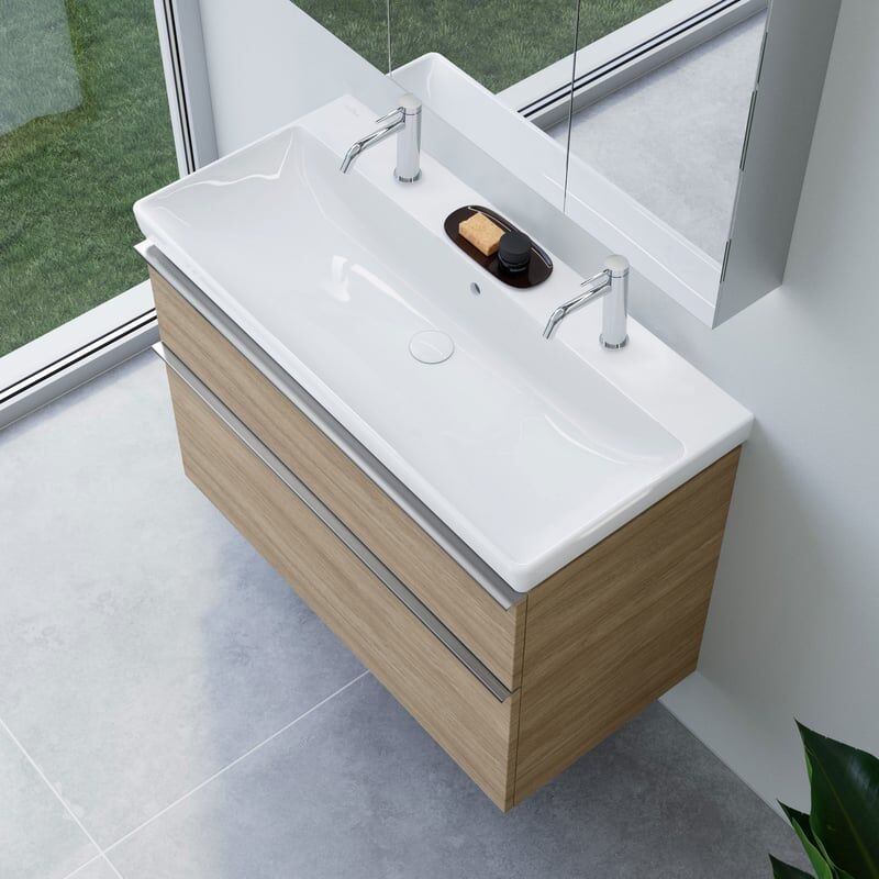 Villeroy & Boch Avento Vasque, meuble sous-vasque ineo4 d’evineo l : 100 cm, 2 tiroirs, avec poignée,, 4156A401+BE0810OA,