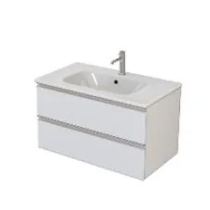 Legnox Nobu Consolle C/lavabo L 60 2 Cassetti  Bianco Codice Prod: 5nobk00.068 D 5alllv1.000