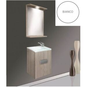 Toscohome Mobile bagno sospeso 65cm in legno colore bianco - Charlie