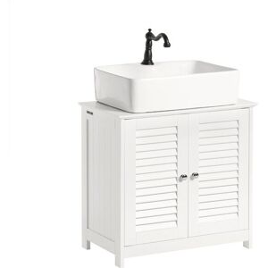 Armadietto Terra Da Bagno, mobiletto Salvaspazio, Bianco, frg127-w, it