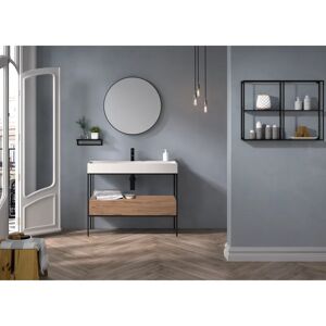 MADERO Mobile da bagno sotto lavabo OUTLINE L 100 x P 45 x H 77 cm marrone, lavabo non incluso