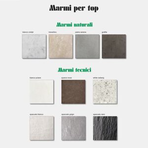 Leroy Merlin Top per lavabo Top in marmo bianco polare