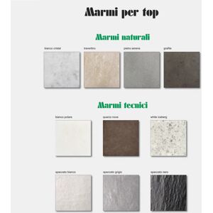 Leroy Merlin Top per lavabo Top in marmo quarzo noce