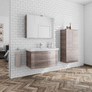 PELIPAL Mobile sottolavabo e lavabo Solitaire rovere terra L 97 x H 49 x P 52 cm