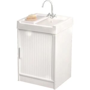 Leroy Merlin Mobile lavanderia con lavabo incluso Ice bianco L 59.2 x P 52.5 x H 84 cm