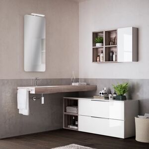 Leroy Merlin Base per mobile bagno Bali 1 cassetto L 79.5 x P 45.5 x H 30 cm laccato lucido bianco lucido