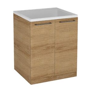 SENSEA Mobile coprilavatrice  Remix rovere chiaro rivestito L 57 x P 50 x H 93 cm