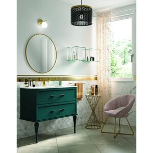 BADEN HAUS Piedino mobili da bagno (componibile) Tiffany in acciaio H 35 cm 2 pezzi