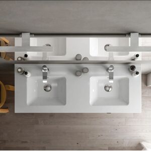 Leroy Merlin Mobile sottolavabo e lavabo Quadra bianco-mirto L 120 x H 57 x P 46 cm