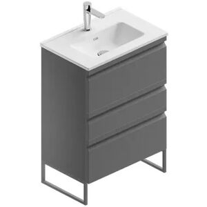 Leroy Merlin Mobile sottolavabo e lavabo Pull grafite L 60 x H 56 x P 46 cm