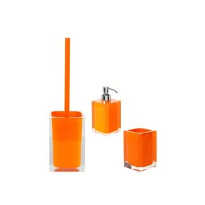 Leroy Merlin Set di accessori da bagno RAINBOW in resina arancio