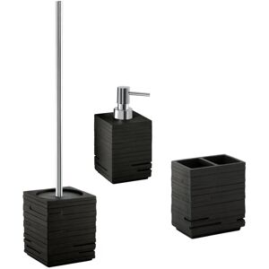 Leroy Merlin Set di accessori da bagno QUADROTTO in resina nero