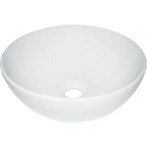 SENSEA Lavabo Essential d'appoggio tondo in ceramica L 33 x P 33 x H 12.5 cm bianco