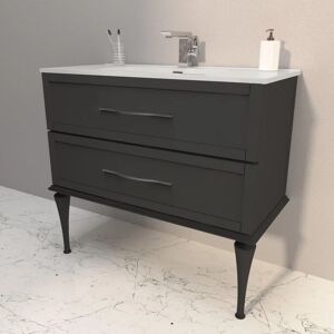 Leroy Merlin Mobile sottolavabo e lavabo Tiffany grigio grafite L 100 x H 58 x P 48.5 cm