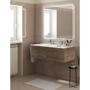 SENSEA Mobile sottolavabo e lavabo Neo rovere noce L 120 x H 64 x P 48.5 cm