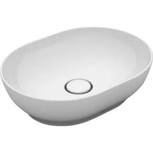 Leroy Merlin Lavabo d'appoggio ovale in ceramica L 50 x P 20 x H 14 cm bianco