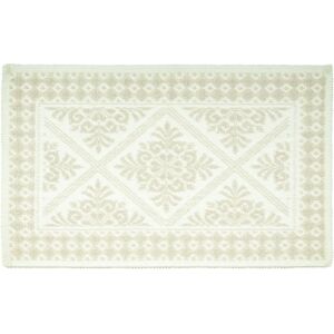 Leroy Merlin Tappeto bagno rettangolare Ines in cotone bianco 80 x 50 cm