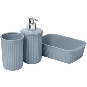 Leroy Merlin Set di accessori da bagno in polipropilene L 17 x P 11.3 cm azzurro