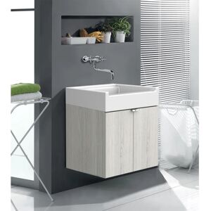 Leroy Merlin Mobile lavanderia con lavabo incluso EXE olmo perla L 60 x P 50 x H 84 cm