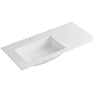 Leroy Merlin Lavabo rettangolare L 100.5 x P 46 x in resina bianco