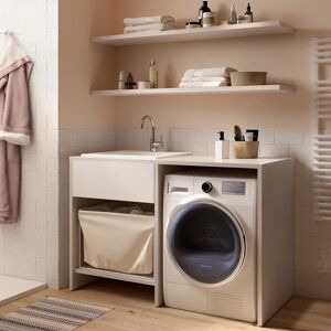 SENSEA Base per mobile bagno JNKA L 65 x P 1.8 x H 25 cm bianco opaco