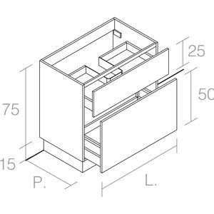 Leroy Merlin Mobile da bagno sotto lavabo bianco, lavabo non incluso