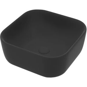 Leroy Merlin Lavabo Kros d'appoggio quadrato in ceramica L 39 x H 14 cm nero