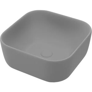 Leroy Merlin Lavabo Kros d'appoggio quadrato in ceramica L 39 x H 14 cm grigio