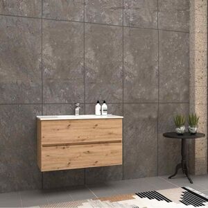 Arcdesign Selection Mobile bagno moderno sospeso rovere nodato 90 cm