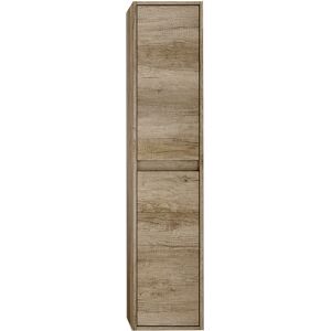 garneroarredamenti Colonna bagno sospesa moderna 30x140cm rovere chiaro Eveline