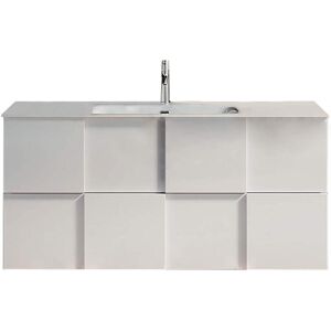 Milani Home mobile lavabo sospeso di design moderno industrial Bianco 101 x 45 x 85 cm