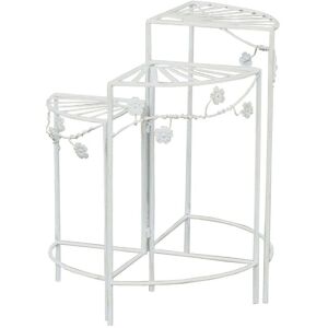 Milani Home ÉTAGÈRE BIANCO ANTICO di design moderno industrial cm 46 x32 x 5,70 h Bianco 46 x 57 x 32 cm