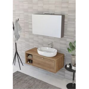 Tecnomat BASE DOMUS IN LEGNO ROVERE FARNIA 1 CASSETTO SINISTRO E RIPIANO DESTRO 110x40x50 cm (LxHxP)