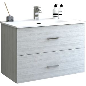 Tecnomat BASE PORTALAVABO CON LAVABO ASYA OLMO CHIARO 2 CASSETTI SOFT CLOSE 80x55x46 cm (LxHxP)