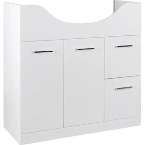 Tecnomat BASE PORTALAVABO CON LAVABO JESS BIANCO LUCIDO 2 ANTE 2 CASSETTI 85x86x50 cm (LxHxP)