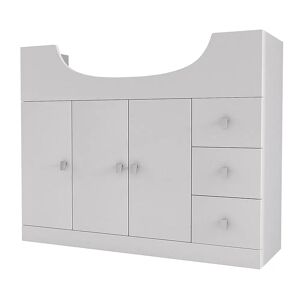 Tecnomat BBASE PORTALAVABO PALACE A TERRA BIANCO LUCIDO LAVABO SEMINCASSO 100x33,5x81 cm (LxPxH)