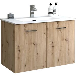 Tecnomat BASE PORTALAVABO CON LAVABO ASYA ROVERE NODATO 2 ANTE SOFT CLOSE 80x55x46 cm (LxHxP)